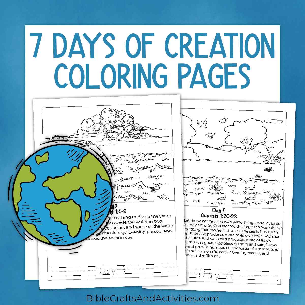 Days of Creation Coloring Pages - Bible Crafts Shop