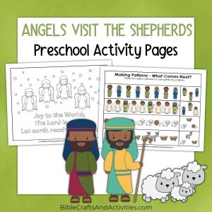 angels visit the shepherds preschool activity pages