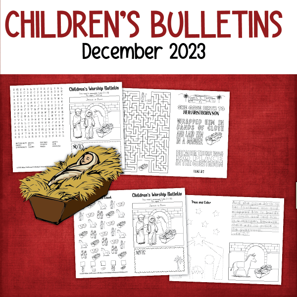 children's worship bulletins for December