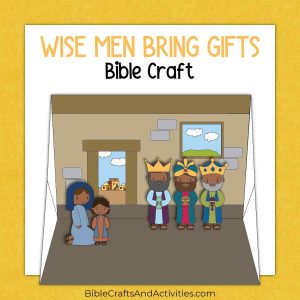 wise men bring gifts craft printable - diorama to cut and glue