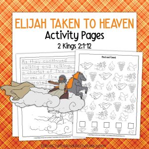 elijah taken to heaven activity pages