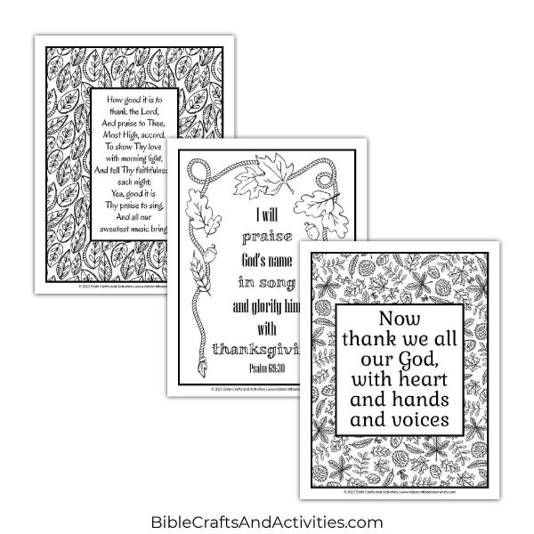 fall hymn coloring pages