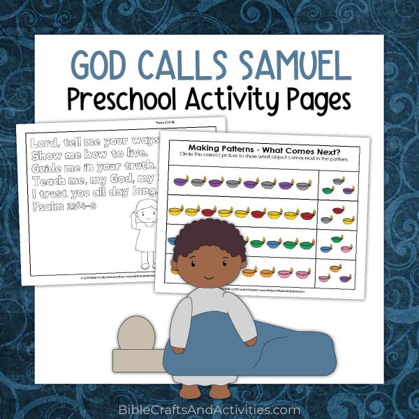 god calls samuel preschool activity pages