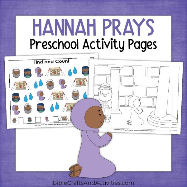 hannah prays preschool activity pages