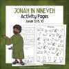 Jonah in Nineveh Activity Pages - Bible Crafts Shop