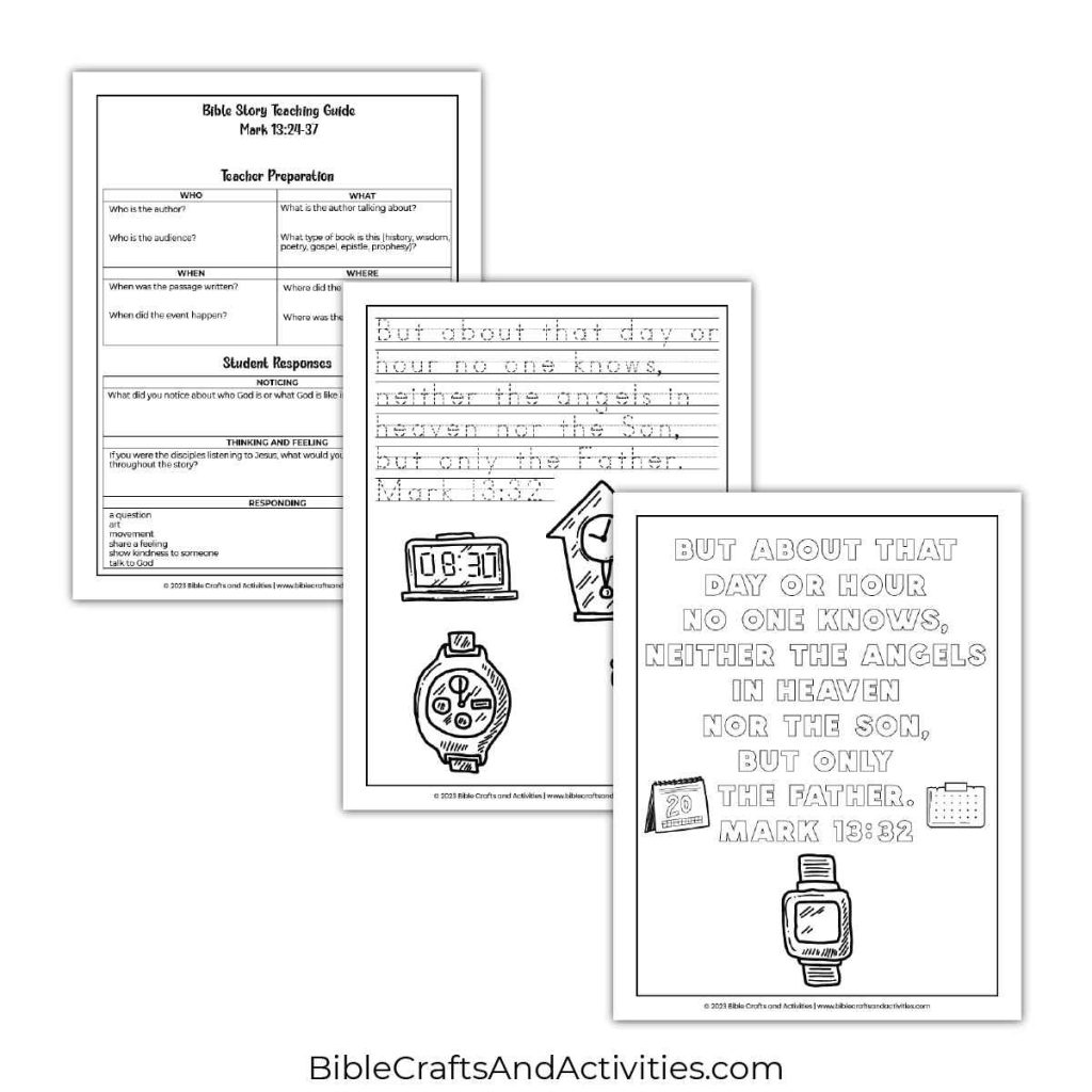 Keep Awake Activity Pages - Bible Crafts Shop