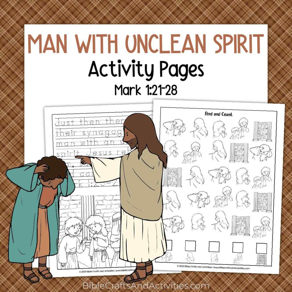 Jesus Heals Man with Unclean Spirit - Bible Crafts Shop