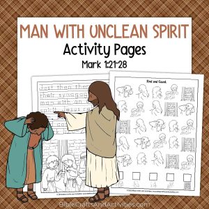 jesus heals man with unclean spirit activity pages.