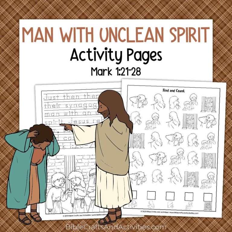 Jesus Heals Man With Unclean Spirit Bible Crafts Shop jesus-heals-man-with-unclean-spirit-bible-crafts-shop