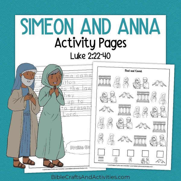 Simeon and Anna Activity Pages - Bible Crafts Shop