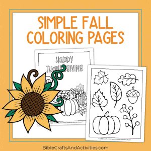 simple fall coloring pages