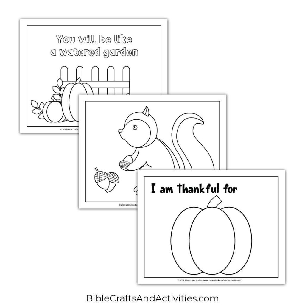 Simple Fall Coloring Pages - Bible Crafts Shop