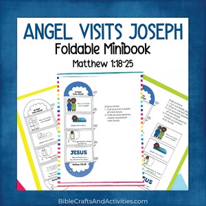 angel visits joseph foldable minibook