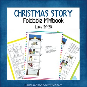 christmas story foldable minibook