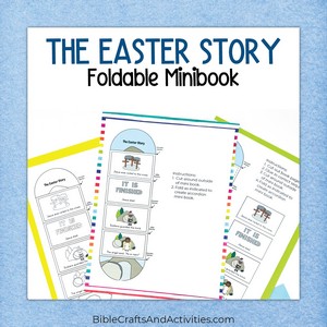 easter story foldable minibook