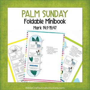 palm sunday foldable minibook