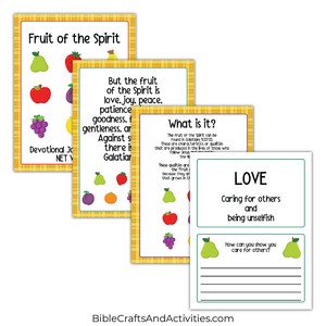 fruit of the spirit journal for kids NET Version - New English Translation cover pages and love journaling page
