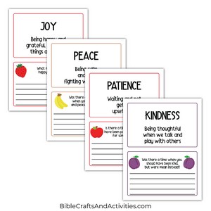 fruit of the spirit journal for kids New English Translation journaling pages for joy, peace, longsuffering, gentleness