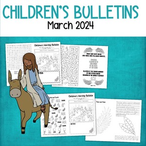 childrens worship bulletins