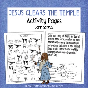 jesus clears the temple activity pages
