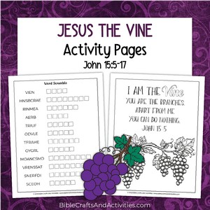 jesus the vine activity pages