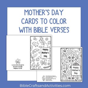 mother's day cards for kids to color with bible verses