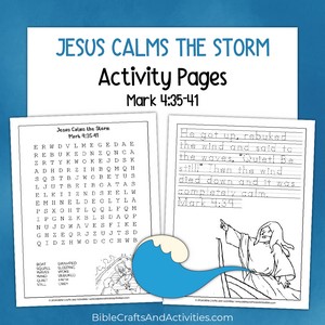 jesus calms the storm activity pages