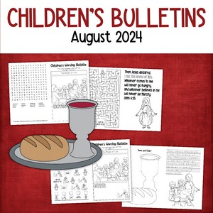 children's worship bulletins august 2024