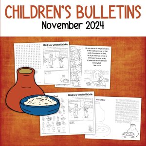 children's worship bulletins fall year B