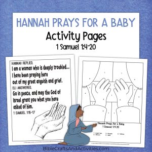 hannah prays for a baby activity pages