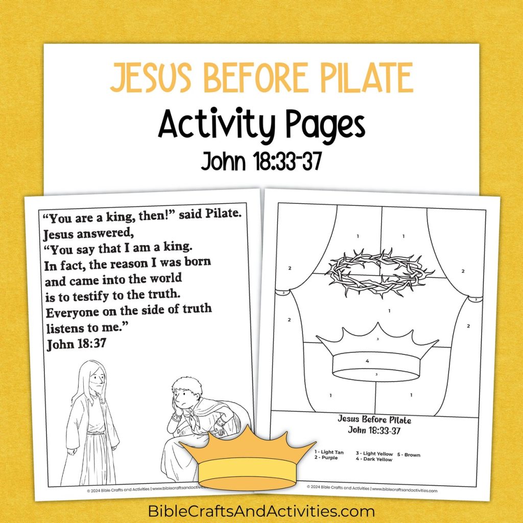 Jesus Before Pilate Activity Pages - Bible Crafts Shop