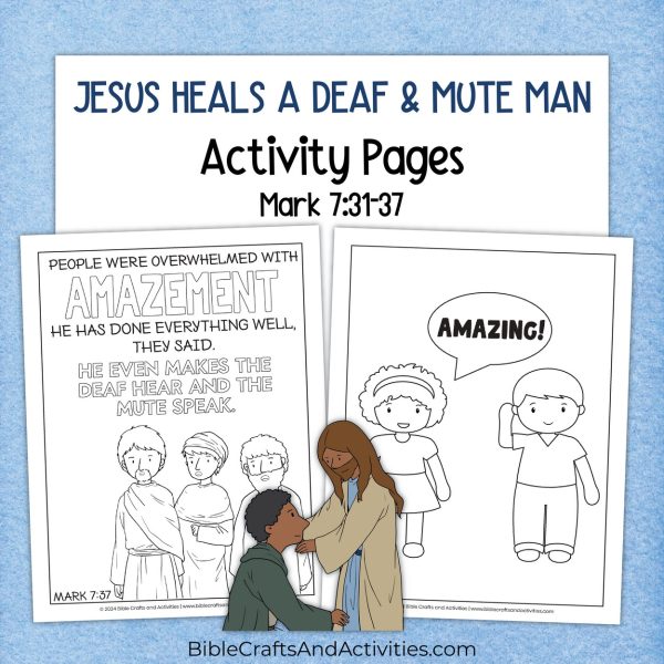 jesus heals a deaf and mute man activity pages