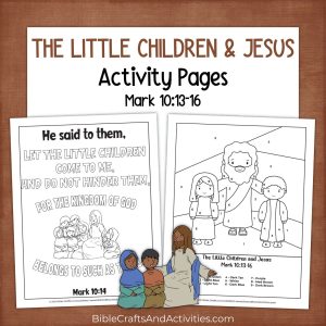 little children and jesus activity pages