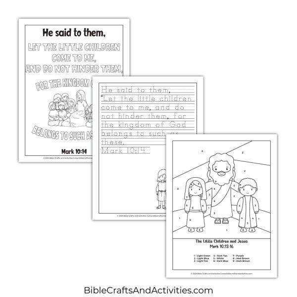 little children and jesus activity pages