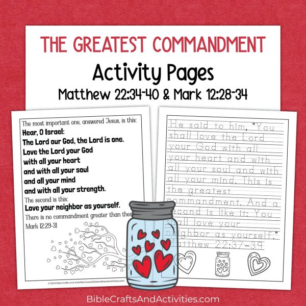 the greatest commandment activity pages