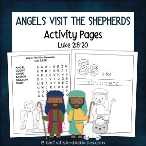 angels visit the shepherds activity pages