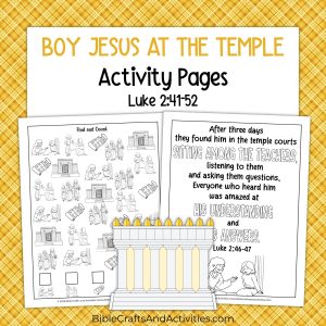 boy jesus at the temple activity pages