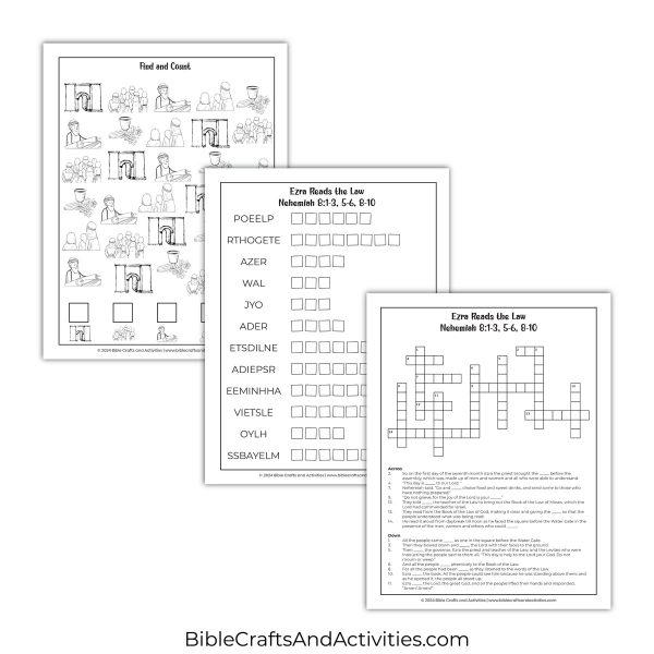 ezra reads the law activity pages