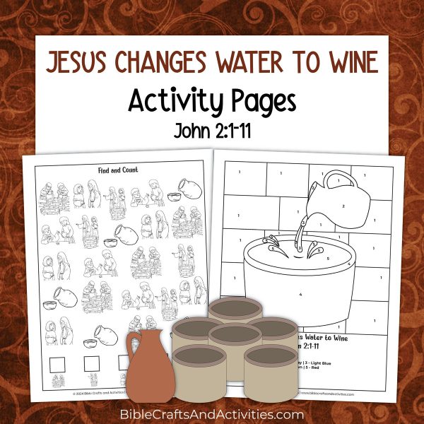 jesus changes water to wine activity pages