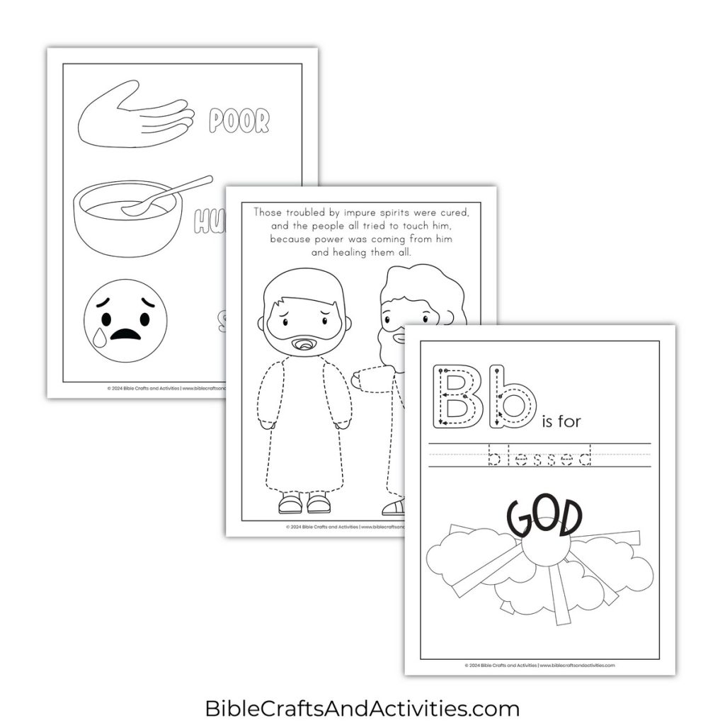 Jesus Teaches and Heals Activity Pages - Bible Crafts Shop