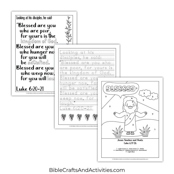 jesus teaches and heals activity pages