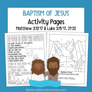 john baptizes jesus activity page