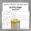joseph forgives his brothers activity pages