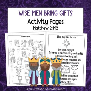 wise men bring gifts activity pages