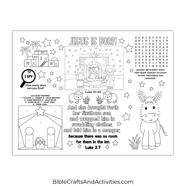 jesus is born_activity sheet