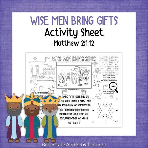 wise men bring gifts_activity sheet