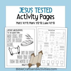 jesus tested in the wilderness activity pages