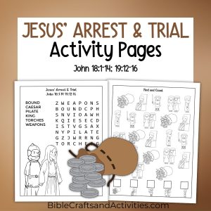 Jesus' arrest and trial activity pages