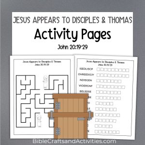 jesus appears to the disciples and thomas activity pages