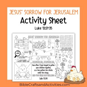 jesus sorrow for jerusalem activity sheet